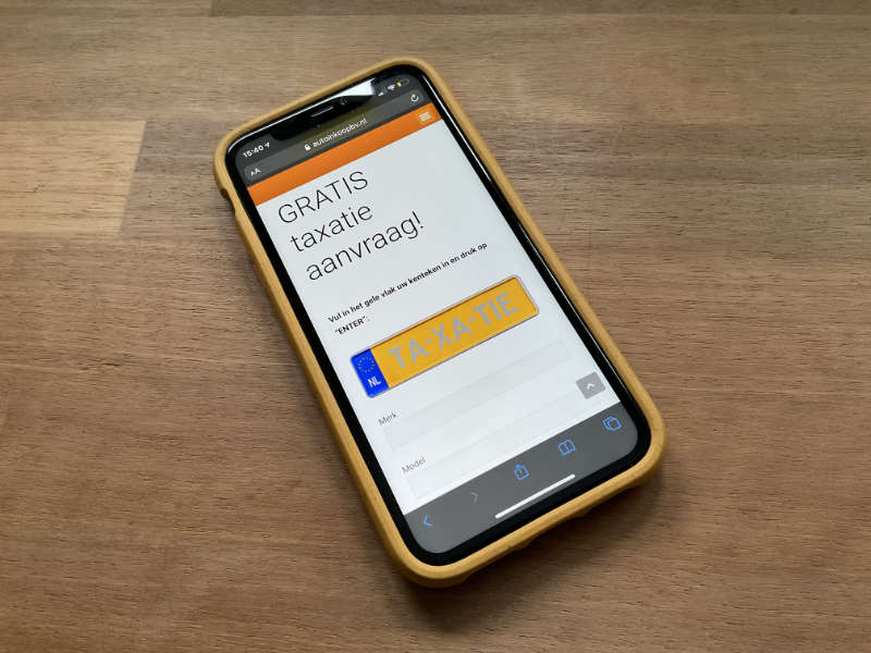 Gratis taxatie aanvraag op mobiel | Auto Inkoop BV